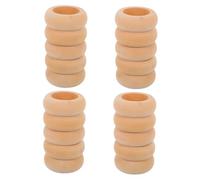 WEKADRIN 20pcs Wooden Napkin Rings Rustic Serviette Holders for Weddings Holiday Dinner Parties Farmhouse Table Decor Natural Wood Texture