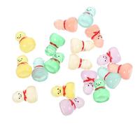 WEKADRIN 24Pcs Luminous Mini Snowman Figurines Resin Craft Snowman Statue Christmas Garden Tiny Statues Decorative Ornaments for Holiday Display