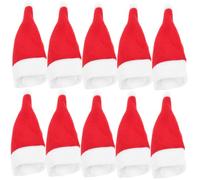 WEKADRIN 24PCS Mini Santa Hat Christmas Decorations Cutlery Organiser Bags Wine Bottle Covers Festive Xmas Tableware Holders Holiday Party Supplies