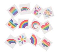 WEKADRIN 24pcs Rainbow Temporary Face Stickers Gay Pride Vibrant Rainbow Flag Design Easy to Apply and Remove for Festivals and Celebrations Unisex Fun for All Ages