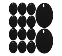 WEKADRIN 25pcs 35mm Aluminum Round Dog Tag Blanks with Drilled Hole, Pet Id Name Tags for Small and Large Dogs, Black Metal Disk for DIY Engraving and Collar Accessories