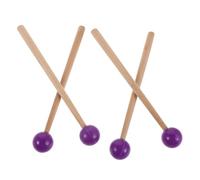 WEKADRIN 2pairs Sound Hammer Percussion Mallets Xylophone Mallets Drum Quiet Drum Sticks Music Instrument for Boy Girl Purple
