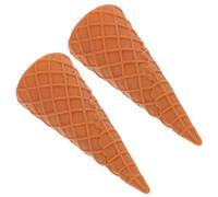 WEKADRIN 2pc Realistic Ice Cream Cone Model Lifelike Dessert Display for Boys and Girls Pretend Play for Party Decoration and Creative Food Props
