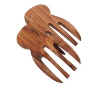 WEKADRIN 2pcs Acacia Wood Salad Hands Salad Picker and Fork for Mixing Tossing and Serving Natural Grain Wooden Kitchen Utensils with Comfortable Grip for Cooking and Buffets