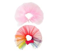 WEKADRIN 2pcs Adjustable Dog Tutu Skirt for Dogs and Cats Breathable Lightweight Half Skirt with Tie Straps Charming Birthday Party Clothes for Chihuahuas and Pets Pink