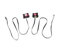 WEKADRIN 2pcs Adjustable Pet Harness and Leash for Small Animals like Bunny Guinea Pig Hamster Ferret with Red Pattern for Walking and Jogging