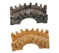 WEKADRIN 2pcs Arch Bridge Ornaments Resin Miniature Bridge for Micro Landscape Ornament Fairy Garden Accessories Tiny for Succulent Decoration in Living Office