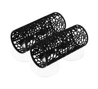 WEKADRIN 2pcs Black Betta Tunnel Fish Tank Accessory Hollow Aquarium Cave Hideout for Betta Shrimp Guppies Safe Durable Resting Swim Tube Compatible with Various Tank