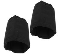 WEKADRIN 2pcs Black Protective Horse Leg Wraps and Bell Boots Breathable Fly Leg Guards for Equestrian Use Horse Boots and Hoof Protection