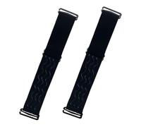 WEKADRIN 2pcs Black Silicone Elastic Wig Bands 30mm Adjustable Wig Fixing Straps with Velvet Surface and Hooks for Stabilization and Secure Fit