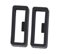 WEKADRIN 2PCS Black Silicone Watch Band Loops Soft Flexible Strap Holders Compatible with Garmin Inner Diameter Replacement Rings for Wristbands