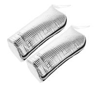 WEKADRIN 2pcs Bottle Thermal Insulated Bag with Waterproof Aluminum, Portable Stroller Hanging Milk Bottle Warmer Pouch for Travel and Storage