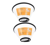 WEKADRIN 2pcs Breathable Pet Protective Collars for Cats and Dogs Anti-licking Neck Circles Comfortable Soft After Surgery Collar for Healing Wounds Suitable for Neck Circumference