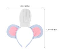 WEKADRIN 2pcs Cartoon Mouse Ear Headband with Chef Hat Soft Fluffy Chef Mouse Costume Accessory Unisex Adjustable Headband for Halloween Christmas Cosplay Party and Festival Dress Up