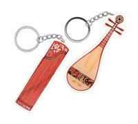 WEKADRIN 2pcs Chinese Style Musical Instrument Keychain Bag Keychain Car Key Pendant Bag Pendant Musical Jewelry Instrument Key Musician Hanging Ornament Metal