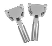 WEKADRIN 2pcs Chrome-Plated 2.0mm Metal Mop Pole Clamp Replacement Heads for Commercial Mop Rods Compatible with Iron Frame Dust Pusher Cleaning Accessories