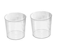 WEKADRIN 2Pcs Clear Plastic Trash Can Large Household Garbage Buckets for Bathroom Kitchen Office Transparent Waste Bins with Simple Design Spacious and Practical for Home Use