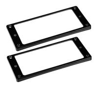 WEKADRIN 2pcs Curved Pickup Protective Frames for Electric Guitar Mounting Rings Black Humbucker Cover Frames Sturdy Wear-resistant Guitar Pickup Accessory