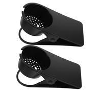 WEKADRIN 2pcs Desk Side Cup Holder Clip Secure Clamping Beverage Rack for Coffee Soda Cold Drinks Easy Installation Space-saving Design for Office Home School Car Accessories