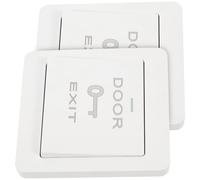 WEKADRIN 2pcs Door Access Control Panel Switch, Self-reset Exit Button with No/nc Function, Wall-mounted Doorbell Cover Plate for Commercial and Home Security Systems