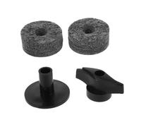 WEKADRIN 2PCS Drum Cymbal Stand Felt Washer Kit with Plastic Sleeves and Hand Knob Noise-reducing Stiff Felt Pads for Crash Splash Ride Cymbals Easy Installation Replacement Random Color