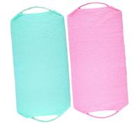 WEKADRIN 2pcs Dual Sided Back Scrubber Towels Exfoliating Bath Washcloths for Men and Women Quick Lather Body Scrub Towels with Lightweight Material for Back Neck Leg and Shoulder Cleaning