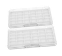 WEKADRIN 2PCS Empty Eyeshadow Palette with Clear Lid DIY Makeup Storage Box for Lipstick Blush Compact Organizer Portable Refillable Cosmetic Case for Custom Arrangement