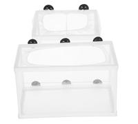 WEKADRIN 2pcs Fish Incubator Mesh Box for Aquarium Transparent Breeder Box with Divider Easy Installation and Cleaning Secure Fry Isolation Net for Fish Breeding Tanks and Hatchery