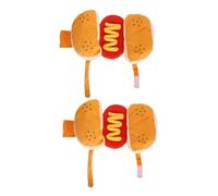 WEKADRIN 2PCS Funny Warm Hot Dog Hamburger Pet Costume for Small Dogs and Cats for Halloween Birthday Party S