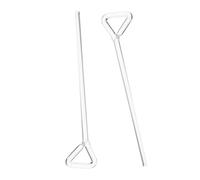 WEKADRIN 2pcs Glass Cell Spreaders with Ergonomic Handle and Triangular End for Laboratory Microbe Experiments Wear-resistant and Lightweight Laboratory Supplies