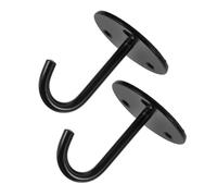 WEKADRIN 2pcs Heavy Duty Black Stainless Steel Ceiling Hook U-Shaped Small Wall Hook for Wardrobe Coat Towel Hat Garden Flowerpot Hanging Rust-Resistant Organizer for Indoor Outdoor Use