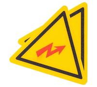 WEKADRIN 2pcs High Voltage Electrical Hazard Warning Stickers 45mm Triangular Oil-resistant Safety Labels for Electric Panel Caution in Industrial and Occupational Settings