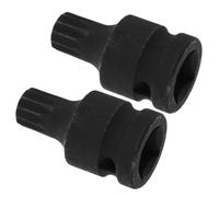 WEKADRIN 2pcs Impact Triple Square Bit Socket for Brake Caliper Screw Removal Stubby Impact Driver Tool Compatible with Multiple Vehicle Models Streamlined and Use for Automotive