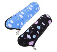 WEKADRIN 2pcs Insulated Bottle Bags Portable Milk Bottle Storage for Stroller Accessories with for Outdoor Use Blue and Hot Air Balloon Designs Medium