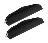 WEKADRIN 2pcs Insulin Pen Carrying Pouches Mini Protective PU Pen Cases for Travel and Everyday Use Black Portable Sleeve Bags with Notebook Attachment for Adults