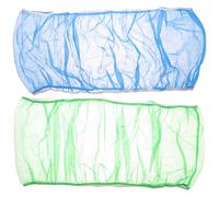 WEKADRIN 2pcs Large Bird Cage Covers Dustproof Mesh Net for Parrot Budgie and Finch, Green Blue Printed Birdcage Nets with Ventilated Fabric, Suitable for Indoor Bird House Protection