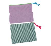 WEKADRIN 2pcs Large Capacity Makeup Travel Organizer with Design Portable Water-Resistant Toiletry Bags for Women Systematic Multipocket Cosmetic Storage Pouch Skincare and Travel