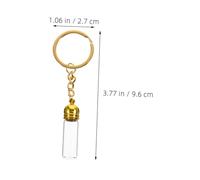 WEKADRIN 2pcs Large Glass Perfume Bottles Keychain and Acrylic Golden Caps Refillable Travel Size Containers for Essential Oils and Fragrance Storage