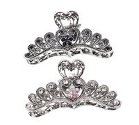 WEKADRIN 2pcs Large Metal Hair Claw Clips with Rhinestone Retro Design Alloy Bird Wing Style for Thick Hair Sparkling Jaw Clips Vintage Embellished Accessories for Parties and Outdoor Use