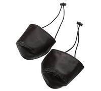 WEKADRIN 2Pcs Leather Heel Protectors with Adjustable Buckle for Driving Non-Slip Shoe Heel Covers Guarding Car Floorboard for Men and Women