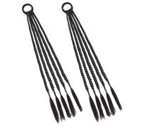 WEKADRIN 2Pcs Long Braided Ponytail Extensions with Hair Tie for Women Synthetic Fishbone Braid Hairpiece for Thin Thick Short Long Hair Easy Wear for Parties Cosplay Festivals and Daily