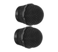 WEKADRIN 2pcs Metal Microphone Grille Replacement Ball Head Mesh with Anti-splash Plosive Reduction for Ktv Studio Use Secure Fit Metal Mesh Heads Compatible with Multiple Microphone Models