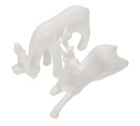 WEKADRIN 2pcs Mini Ceramic Deer Figurines Pure White Porcelain Tea Pet Statues for Desktop Decoration Non-fading Tabletop Ornaments Creative Home and Fairy Garden Accents