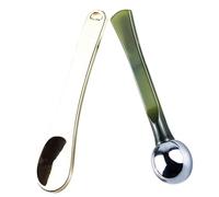 WEKADRIN 2pcs Mini Cosmetic Spatulas Cream Applicators Beauty Scoops for Face Eye Creams Lotion Makeup with Smooth Surface Flexible Use