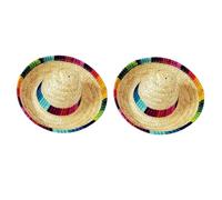 WEKADRIN 2pcs Mini Hat Hair Hoops Lightweight Accessories Small Random Pattern and Color Comfortable Fit for Dogs and Puppies Fun Party Headbands Random Color