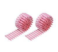 WEKADRIN 2pcs Miniature Wood Fence Ornament 1m Long x 5cm High Pink Mini Fence Decor for Fairy Garden and Plant Pots Accessory