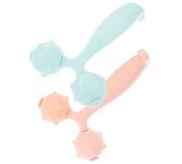 WEKADRIN 2Pcs Multifunctional Massage Roller for Face Neck and Body Portable Firming Tool for Slimming Muscle Relaxation and Easy to Use Random Color