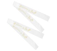 WEKADRIN 2pcs Mummy to Be Sash White Satin for Shower and Gender Reveal Party Decorations Mom Sash for Expecting Mother Mommy to Be Silky Accessory