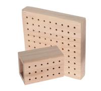 WEKADRIN 2pcs Nail Drill Bits Case and Drill Bit Organizer Wooden Display Stand with 18-hole and 81-hole Storage, Quick Access Desktop Display for Home Use and Nail Salons