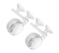 WEKADRIN 2pcs Nano Bubble Diffuser Disc Aquarium Air Stone with Suction Cup for Freshwater and Saltwater Fish Tanks Micron Bubble Enhancing Water Quality and Fish Health